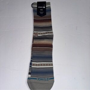 Stance Men's Casual Socks - Blue, Gray, Brown Stripes